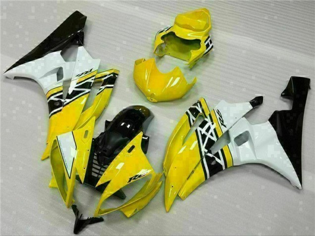 Cheapest 2006-2007 Yellow White Black Yamaha YZF R6 Motorcylce Fairings Canada