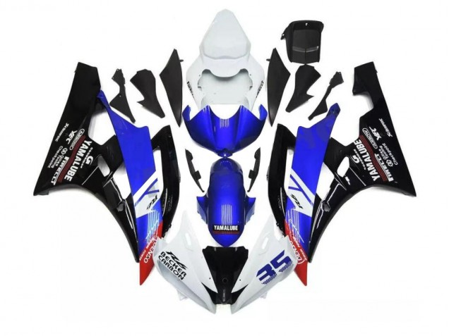 Cheapest 2006-2007 Blue White Yamaha YZF R6 Motorcycle Fairings Kit Canada