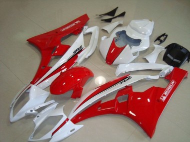 Cheapest 2006-2007 Red White Yamaha YZF R6 Motorcycle Fairing Canada
