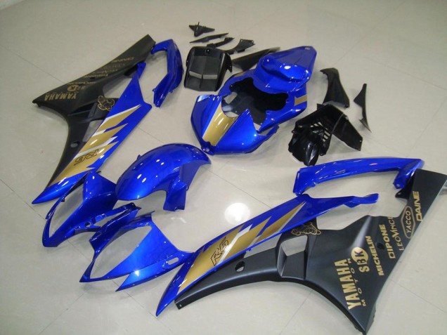 Cheapest 2006-2007 Black Blue with Gold Sticker Yamaha YZF R6 Motorcycle Fairing Canada Cheapest 2006-2007 Black Blue with Gold Sticker Yamaha YZF R6 Motorcycle Fairing Canada