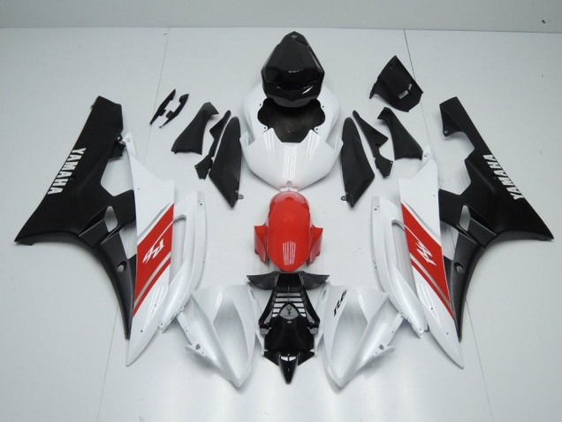 Cheapest 2006-2007 White Red and Matte Black Yamaha YZF R6 Motorbike Fairings Canada Cheapest 2006-2007 White Red and Matte Black Yamaha YZF R6 Motorbike Fairings Canada
