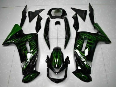 Cheapest 2006-2008 Green Flame Kawasaki EX650 Motorcycle Fairing Kits Canada