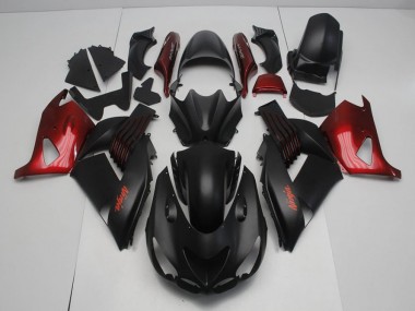 Cheapest 2006-2011 Matte Black and Red Kawasaki ZX14R ZZR1400 Motorcycle Fairing Kit Canada