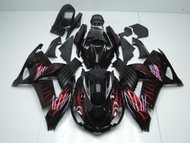 Cheapest 2006-2011 Red Flame Kawasaki ZX14R ZZR1400 Motorcycle Bodywork Canada