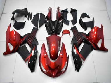 Cheapest 2006-2011 Red Black Kawasaki ZX14R ZZR1400 Motorcycle Fairing Kits Canada