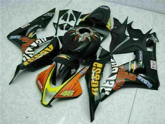 Cheapest 2007-2008 Black Yellow Repsol 46 Honda CBR600RR Motorcycle Bodywork Canada