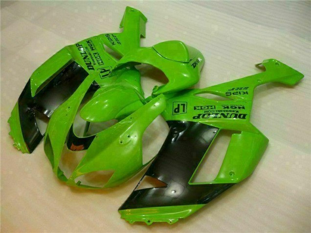 Cheapest 2007-2008 Green Black Dunlop Kawasaki ZX6R Motorbike Fairing Kits Canada Cheapest 2007-2008 Green Black Dunlop Kawasaki ZX6R Motorbike Fairing Kits Canada