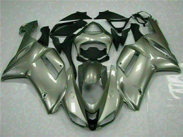 Cheapest 2007-2008 Silver Kawasaki ZX6R Motorcycle Fairings Kits Canada Cheapest 2007-2008 Silver Kawasaki ZX6R Motorcycle Fairings Kits Canada