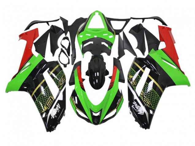 Cheapest 2007-2008 Green Black Kawasaki ZX6R Motorcycle Fairing Kit Canada