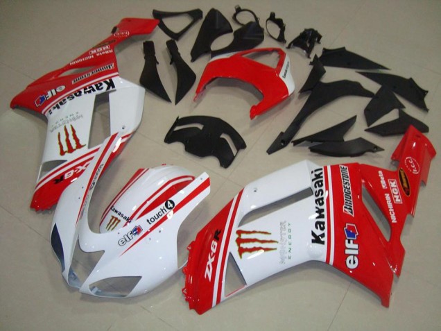 Cheapest 2007-2008 Red and White Kawasaki ZX6R Bike Fairing Canada Cheapest 2007-2008 Red and White Kawasaki ZX6R Bike Fairing Canada