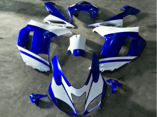 Cheapest 2007-2008 Blue White Kawasaki ZX6R Motorcycle Replacement Fairings Canada