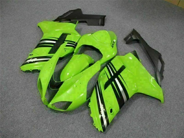 Cheapest 2007-2008 Green Black Kawasaki ZX6R Motorcycle Fairings Kit Canada