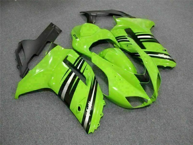 Cheapest 2007-2008 Green Black Kawasaki ZX6R Motorcycle Fairings Kit Canada