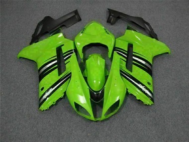 Cheapest 2007-2008 Green Black Kawasaki ZX6R Motorcycle Fairings Kit Canada