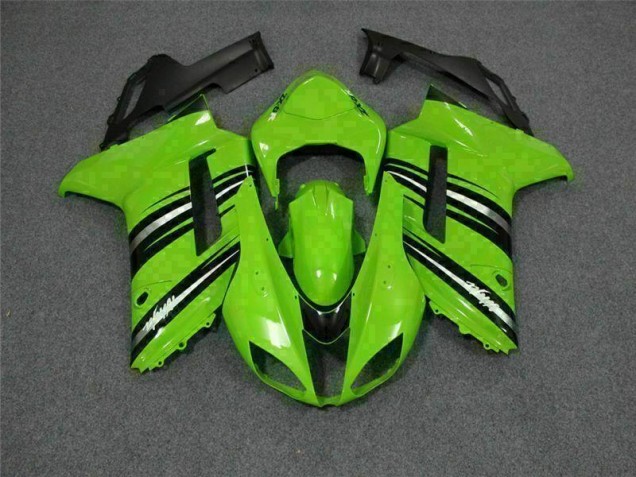 Cheapest 2007-2008 Green Black Kawasaki ZX6R Motorcycle Fairings Kit Canada
