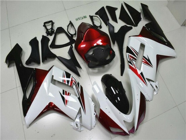 Cheapest 2007-2008 White Black Red Kawasaki ZX6R Motorbike Fairings Canada Cheapest 2007-2008 White Black Red Kawasaki ZX6R Motorbike Fairings Canada