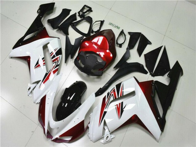Cheapest 2007-2008 White Black Red Kawasaki ZX6R Motorbike Fairings Canada Cheapest 2007-2008 White Black Red Kawasaki ZX6R Motorbike Fairings Canada