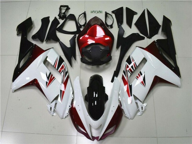 Cheapest 2007-2008 White Black Red Kawasaki ZX6R Motorbike Fairings Canada Cheapest 2007-2008 White Black Red Kawasaki ZX6R Motorbike Fairings Canada