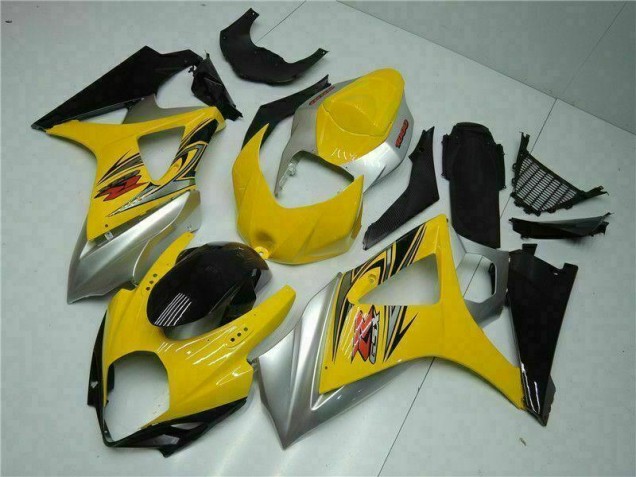 Cheapest 2007-2008 Yellow Suzuki GSXR 1000 K7 Bike Fairing Kit Canada