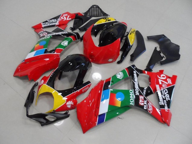 Cheapest 2007-2008 Red and Green Suzuki GSXR 1000 K7 Motorcycle Fairings Kits Canada Cheapest 2007-2008 Red and Green Suzuki GSXR 1000 K7 Motorcycle Fairings Kits Canada