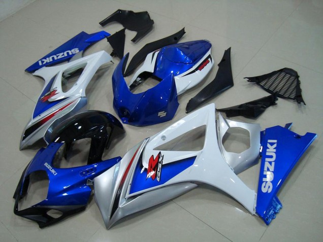 Cheapest 2007-2008 White Blue Suzuki GSXR 1000 K7 Motor Fairings Canada