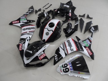 Cheapest 2007-2008 Black White Stickers Packs Yamaha YZF R1 Motorcycle Fairings Kit Canada