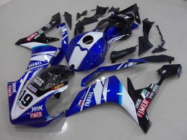 Cheapest 2007-2008 White Blue Yamaha YZF R1 Moto Fairings Canada