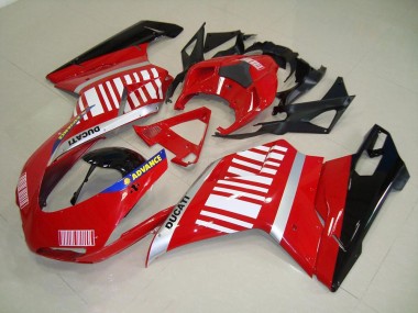 Cheapest 2007-2014 Red White Ducati 848 1098 1198 Motorcylce Fairings Canada