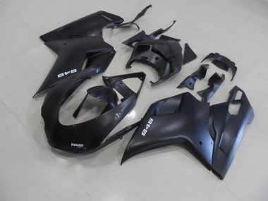 Cheapest 2007-2014 Matte Black with White 848 Ducati 848 1098 1198 Motorbike Fairings Canada