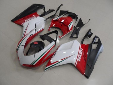 Cheapest 2007-2014 Red White Ducati 848 1098 1198 Replacement Motorcycle Fairings Canada
