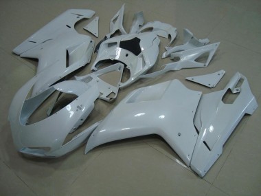 Cheapest 2007-2014 Glossy White Ducati 848 1098 1198 Moto Fairings Canada