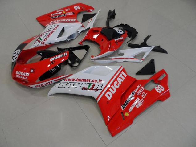 Cheapest 2007-2014 Orange Banner 69 Ducati 848 1098 1198 Replacement Fairings Canada