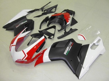 Cheapest 2007-2014 Matte Black White Red Ducati 848 1098 1198 Motorcycle Fairing Kit Canada