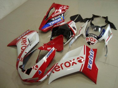 Cheapest 2007-2014 White Red Xerox Ducati 848 1098 1198 Bike Fairings Canada