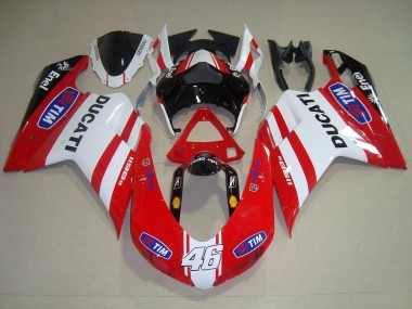 Cheapest 2007-2014 Red White 46 Ducati 848 1098 1198 Motorcycle Bodywork Canada