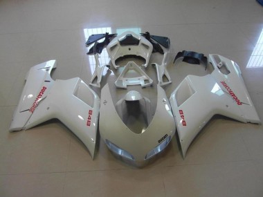 Cheapest 2007-2014 Pearl White Red Decals Ducati 848 1098 1198 Motor Fairings Canada