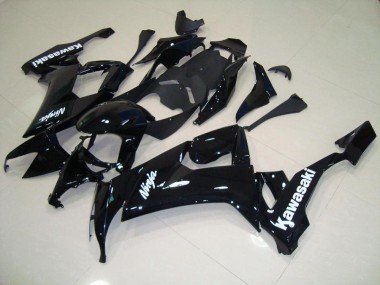 Cheapest 2008-2010 Glossy Black with White Sticker Kawasaki ZX10R Motorcycle Fairing Kit Canada