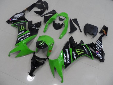 Cheapest 2008-2010 Green and Black Monster Kawasaki ZX10R Motorbike Fairing Canada