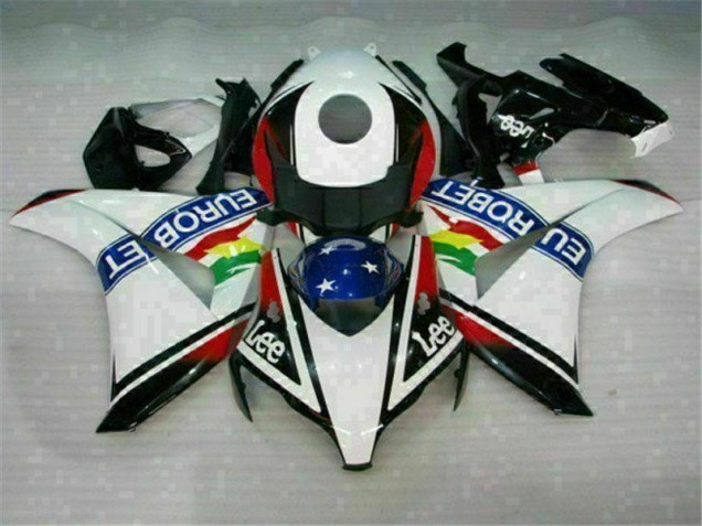 Cheapest 2008-2011 White Blue Red Eurobet Lee Honda CBR1000RR Motorcycle Fairing Kit Canada
