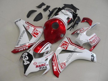 Cheapest 2008-2011 White Red HARC Pro PIAA 634 Honda CBR1000RR Motor Fairings Canada