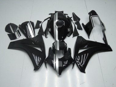 Cheapest 2008-2011 Glossy Black with Silver Stripe Honda CBR1000RR Motorcycle Fairing Kit Canada