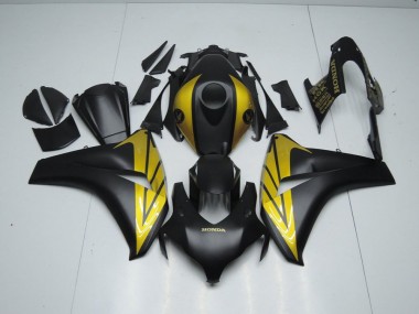 Cheapest 2008-2011 Matte Black and Gold Honda CBR1000RR Bike Fairings Canada