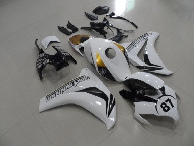 Cheapest 2008-2011 Black and White and Gold Honda CBR1000RR Bike Fairings Canada