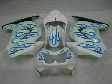 Cheapest 2008-2012 White Blue Flame Kawasaki EX250 Motorcycle Bodywork Canada