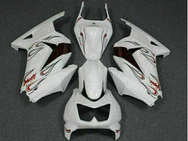 Cheapest 2008-2012 White Red Kawasaki EX250 Motorcylce Fairings Canada