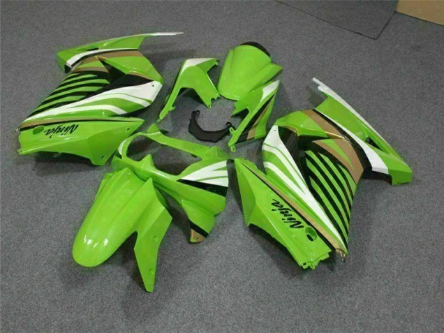 Cheapest 2008-2012 Green White Black Ninja Kawasaki EX250 Replacement Motorcycle Fairings Canada