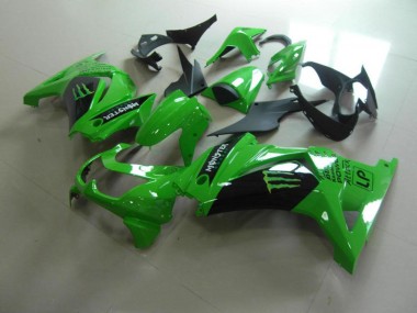 Cheapest 2008-2012 New Green Monster Kawasaki ZX250R Motorbike Fairings Canada