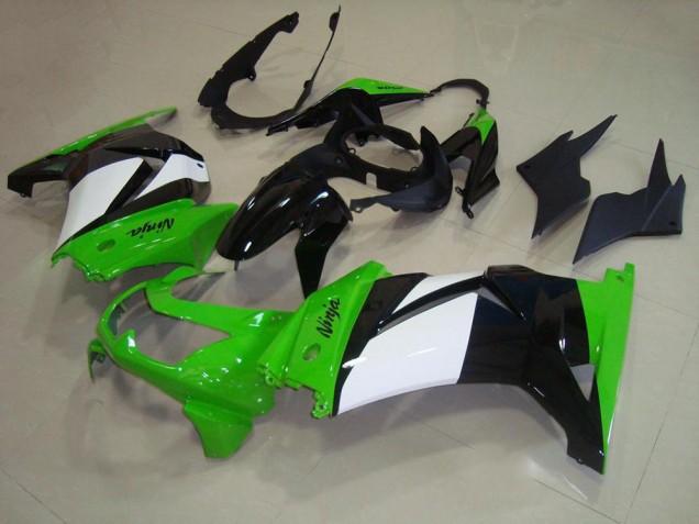Cheapest 2008-2012 Green White Black Kawasaki ZX250R Replacement Motorcycle Fairings Canada Cheapest 2008-2012 Green White Black Kawasaki ZX250R Replacement Motorcycle Fairings Canada