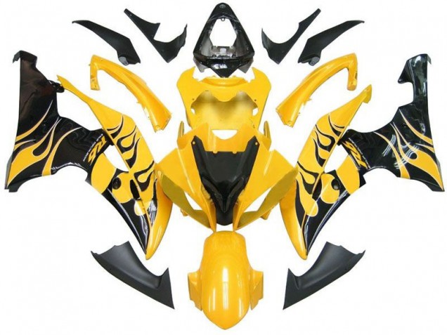 Cheapest 2008-2016 Yellow Black Flame R6 Yamaha YZF R6 Replacement Motorcycle Fairings Canada Cheapest 2008-2016 Yellow Black Flame R6 Yamaha YZF R6 Replacement Motorcycle Fairings Canada
