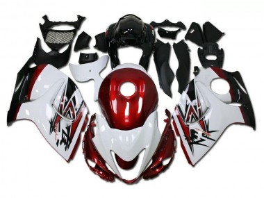 Cheapest 2008-2019 White Red Suzuki GSXR 1300 Hayabusa Motorcycle Fairings Kits Canada